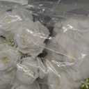 White Roses Artificial Flowers, 2 Pack Rose Fake Flower Bouquets Realistic Faux Silk Flowers for Vase Bridal Bouquet Wedding Centerpieces Arrangements Home Dcor