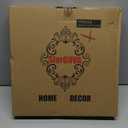 Round Orange Decorative Serving Tray with Handles, 13 Versatile Ottoman Tray for Coffee Table, Entertaining, Outdoor Patio, Living Room