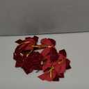 24 Pcs Burgundy Velvet Bows for Christmas Tree,Dark Red Velvet Bows Ornaments Christmas Tree Bow for Gift Wrapping Door Vintage Garland Wreath,Rustic Holiday Decor-1" Wide,3.5 x 3.5 Inch