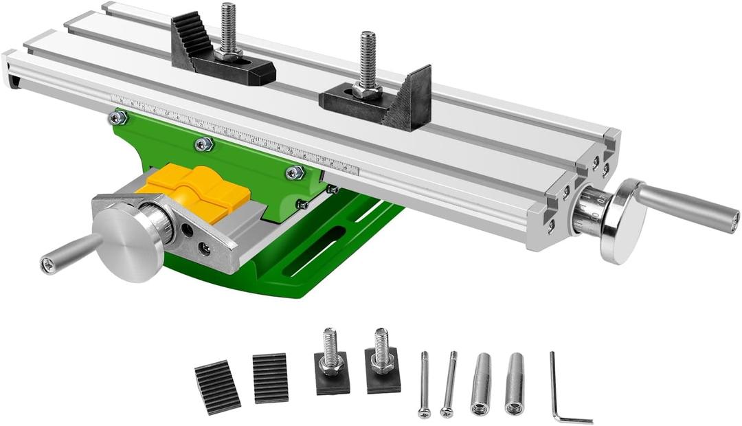 Mini Milling Machine Worktable 13 Inch Compound Slide Table Multifunction Drilling Press Working Table for Bench Drill Adjustme X-Y (B)
