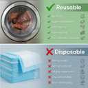 Washable Pee Pads for Dogs, Reusable Puppy Potty Training Pads, Ultra-Absorbent Thick Waterproof Leak-Proof Non-Slip Pads & Mat for Crate, Playpen, Floor, Whelping & Housebreaking , 2 Pack 36"x48"