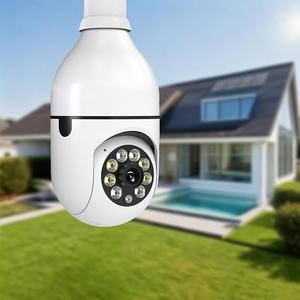 Light Bulb Security Camera, WiFi 1080P Security Cameras Wireless Outdoor Motion Detection and Alarm,Two-Way Talk,Color Night Vision,Human Detection, Bulb Camera Compatible with Alexa