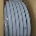 3/4inch 100ft Liquid-Tight Conduit and Connector Kit,Flexible Non Metallic Liquid Tight Electrical Conduit Kit with 5* Straight and 3 * 90-Degree Connector Fittings,3/4 in. Dia