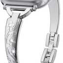 Diamond Metal Bands for Women Compatible with Apple Watch Band 38mm 40mm 41mm 42mm 44mm 45mm 46mm 49mm Simple and Stylish Adjustable Metal Band for iWatch Series1/2/3/4/5/6/7/8/9/10/SE