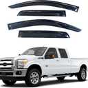 IG Window Visor Compatible with Ford F250 F350 F450 F550 Super Duty SuperCab 1999-2016, Tape-On Rain Guard Side Vent Deflector (SuperCab Only)
