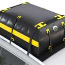 Rooftop Cargo Carrier Vehicle Soft-Shell Carriers, Heavy Duty Car Roof Bag Waterproof Without Rack, Car Topper Luggage Carrier-with 6 Hooks&Mat(19.4 Cuft)