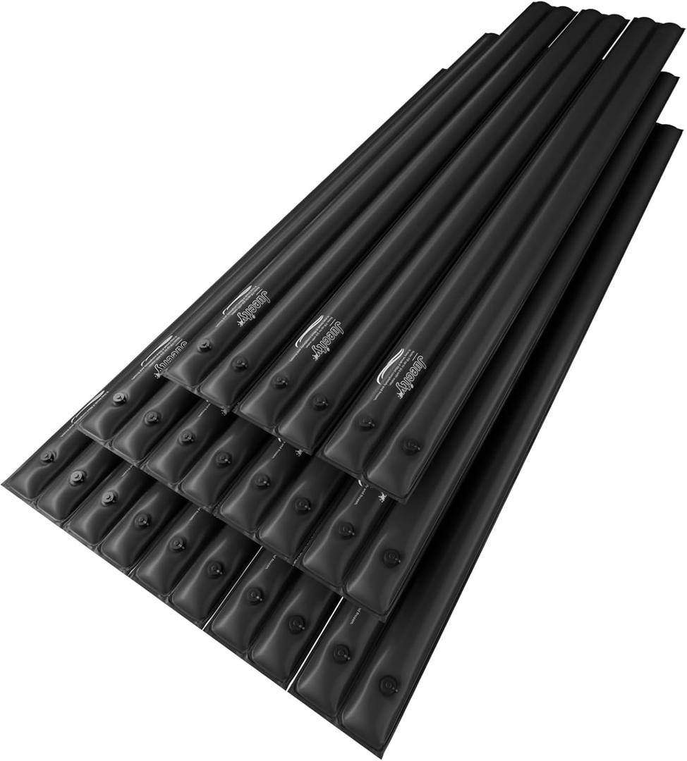 Pool Water Bags - 6 Pack 10FT Double Chamber Water Tubes, Weights for Pool Cover - 28 Gauge (0.42mm-Blue)