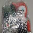 JOYIN Scary Halloween Decorations Outdoor, Halloween Hanging Swinging Animatronic Clown with Scary Sound and Moving Body, Sound Activated Outdoor Swinging Ghost with Light Up Eyes for Indoor Outside