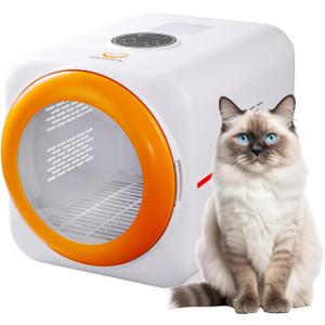 Pet Dryer Box with LED 30 Million Negative Ions&Multi-Function, 360 Efficient Automatic and Quite Box for Cats, Dogs, Smart Touch Screen Temperature Control, Safe Design for Pet Hair Dryer