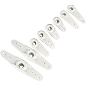 uxcell Plastic Servo Arms 25T White, 3mm Hole Single/Double Arm for Futaba 1 Set uxcell Plastic Servo Arms 25T White, 3mm Hole Single/Double Arm for Futaba 1 Set