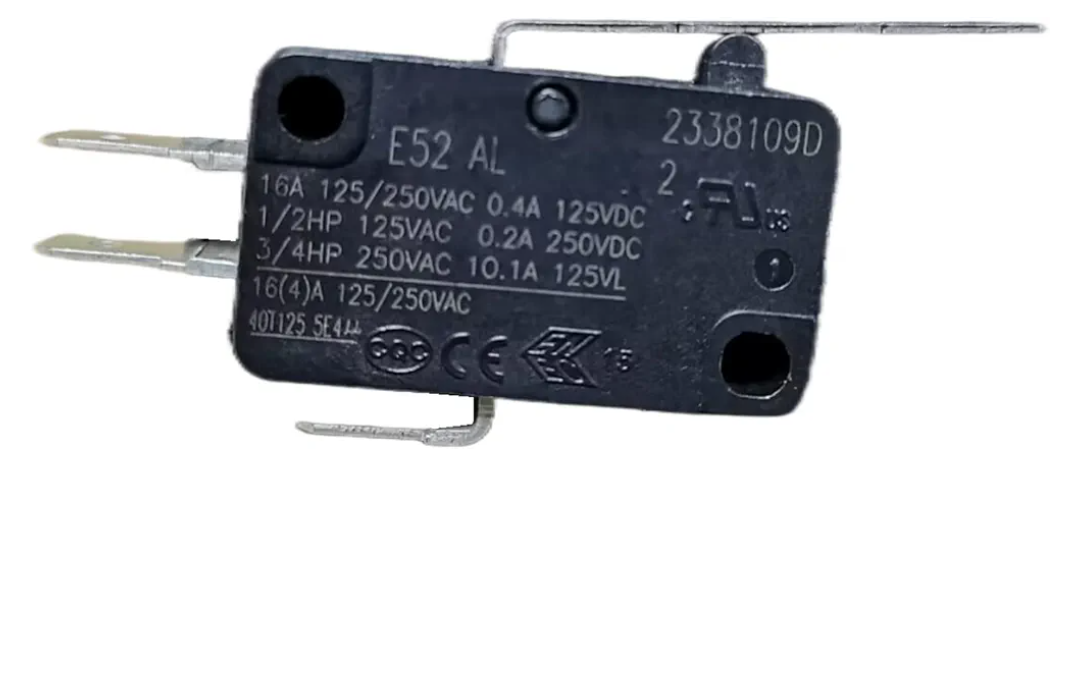 MQS-203T (E52 AL) Micro Switch W/Lever (16A /125VAC) fits for GE Frigidaire Dehumidifier FAD504DUD, ADER40LQ Models, Replace MQS-216, KW9, KW9-Z, KW7, KW3-OZ