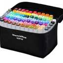 MemOffice Alcohol Markers, 80 Vibrant Colors Dual Tip Art Markers for Coloring, Drawing, Sketching, Broad & Fine, Seamless Blending, Quick Dry, for Adults & Beginners