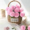 Floroom 12pcs Pink Faux Silk Mums Artificial Flowers Bulk Fake Chrysanthemums with Stems for DIY Wedding Table Centerpieces Floral Arrangements Vase Fillers Home Decorations