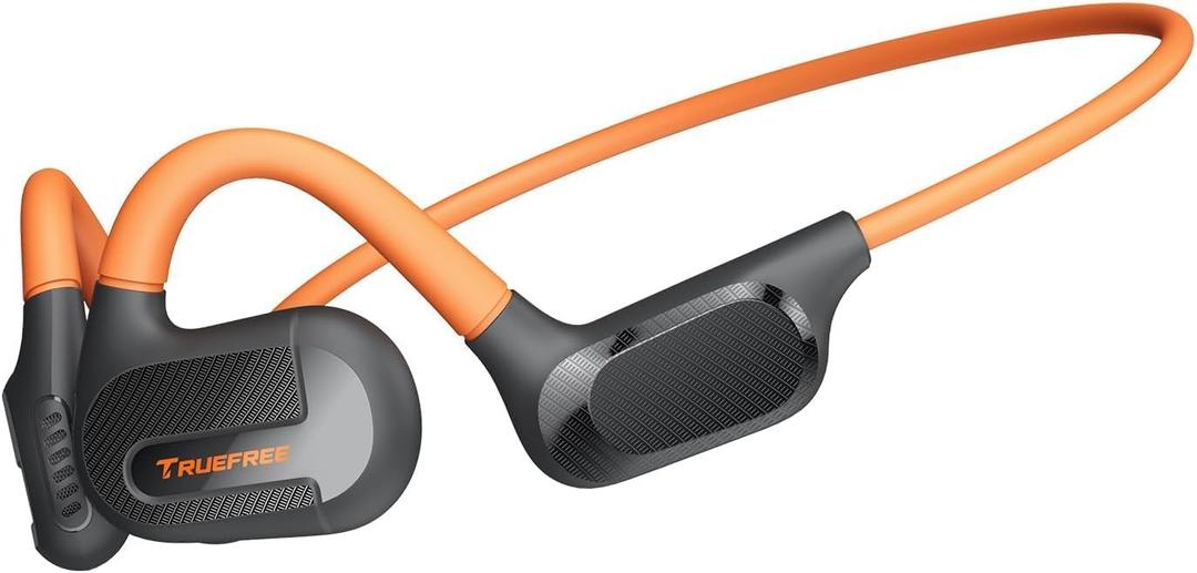 truefree F2 Open Ear Headphones Bluetooth 5.3 Air Conduction Wireless Headphones Sport Earbuds with 16.2mm Enhanced Bass,Dual Mic for Clear Calls,15H Playtime,Multipoint Connection,App Control (Black)