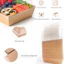 25-Pack Charcuterie Boxes with Clear Lids Disposable Paper Mini Food Containers (5-Inch), Suitable for Desserts, Sandwiches, Cookies, Sushi, Cake Slices, and Fresh Fruit
