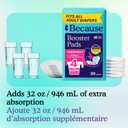Because Overnight Booster Pads Fit All Adult Diapers, Helps Keep Your Adult Diaper Active All Night, Adds 4 Cups to Incontinence Underwear, Extra Absorbency, 88 Count (M)