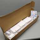 24 Inch White Wall Bookshelf for Kids Room, Floating Nursery Book Shelves Wall Mounted with Lip and Hanging Rod for Baby Girl Boy Bedroom, Large Corner Hanging Children Bookshelves -Set of 3