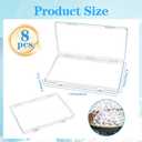 GRETJOB 8 Pcs Clear Flat Breast Milk Freezer Storage Organizer, Space Saving Breastmilk Freezer Tray for Breastfeeding Bag Organization, Reusable Breastmilk Storage Containers, 7.48 x 5.11 x 0.67 in