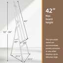Falling in Art Easel Stand for Painting, Adjustable Wooden Easels for Painting Canvas Up to 42", Folding Art Easel for Drawing, Wedding Sign and Poster, Suitable for Kids and Adults(White)