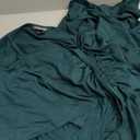 Manllenshie Women's Plus Size Dresses Casual Flowy Dress with Pocket Short Ruffle Sleeve V Neck Drawstring Bow Summer (4X-Large, Emerald Green)