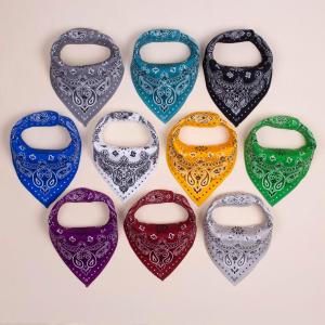 Maiwa 10 Pack Baby Triangle Bandana Bibs for Boys Girls for Drool Teething Eating with Snaps