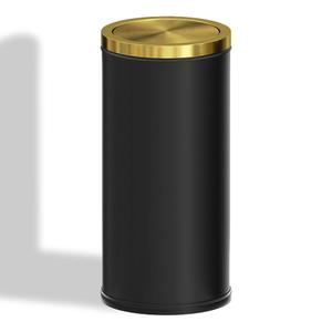 7.92 gallon/30L Kitchen Trash Can with Lid,Tall Slim,Elegant,Black,Brushed Stainless Steel Lgarbage Can for Office,Hotel,Kitchen (30Lblack)