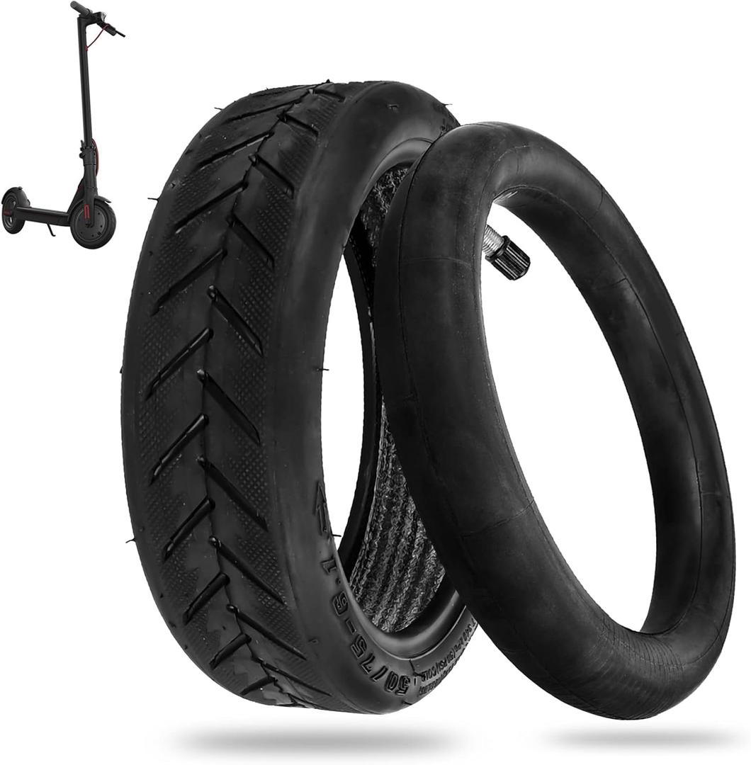 8.5 Inches Electric Scooter Tires 50/75-6.1 Compatible for Gotrax Gxl V2/Xiaomi M365/Pro/1S Electric Scooter Outer Tire 8 1/2X2 Tube Tire Replacement Inner(Straight Valve Stem)(1 Set)