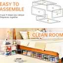 INSTY 12 Pack Large Shoe Storage Box, Clear Shoe Storage Organizer with Magnetic Door, Stackable,Shoe Containers For Display Sneakers, Easy Assembly, Fit up to US Size 12, Clear