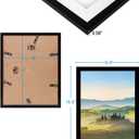 HUKONHEP 16x18 Black Picture Frames, Photos Frame with Plexiglass, Wall Gallery Photo Frames, Horizontal and Vertical for Wall Mounting, Home Office Decoration