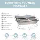 Large Full Size 33-Pcs Disposable Chaffing Buffet with-Covers, Utensils, Fuel Cans – Premium Chafing Dish Set for Events, Parties, Catering