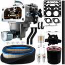 15004-0763 Carburetor Compatible with John Deere X320 X324 X340 Replaces 15003-7115 15004-1010 15004-0866 15004-0940 15004-0941 15004-0865 FH641V FH661V FH680V FH721V FX850V Engine 596163 Vacuum Hose