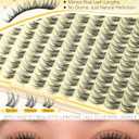 Short Lash Clusters Kit 8-12MM Natural Eyelash Clusters Wispy Cluster Lash Extensions Kit Clear Band Cluster Eyelash Extensions with Bond and Seal (C Curve, 132PCS)
