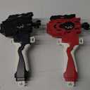 2 Pack String Launchers and Grips, Battling Burst Launcher, Left/Right Spin, Only Compatible with Burst, Two Launch Modes Gyros(Black+Red)