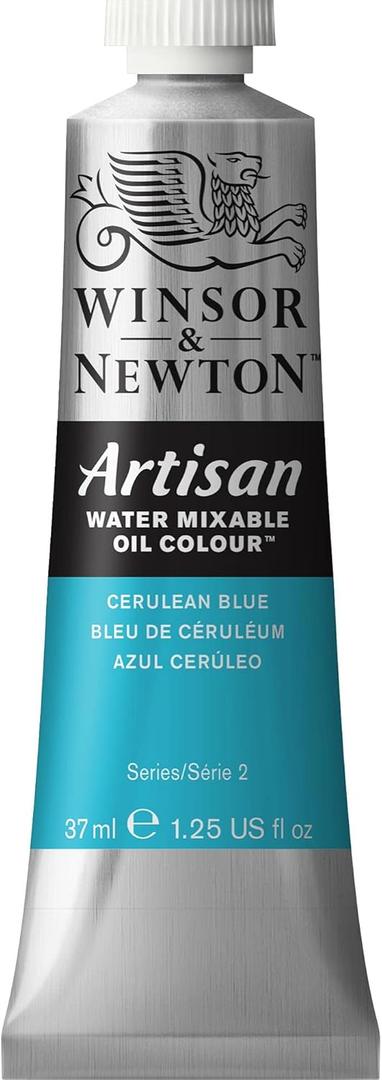 Winsor & Newton Artisan Water Mixable Oil Colour, 1.25-oz (37ml), Cerulean Blue