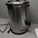 SYBO SR-CP-100B Commercial Grade Stainless Steel Percolate Coffee Maker Hot Water Urn for Catering, 100-Cup 16 L, Metallic