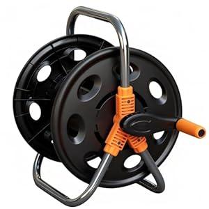 OasisTrim Garden Water Hose Reel Cart, Holds up to 50-80 Feet of 5/ 8-Inch Hose, Portable Hose Holder for Convenient Hose Storage and Watering