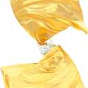 Wuchieal 53 X45 Inch Rectangle Worship Flags with Flex rods,Rectangular Praise Church Flag, Metallic Praise Dance Flags for Worship Dance Ministry Gold