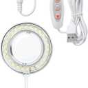 Microscope Ultrathin 60 LED Adjustable Ring Light Illuminator Lamp for Stereo Zoom Microscope LED Ring Light Source Illuminator,USB Plug