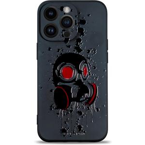 SIMPLYMDRN Slim for iPhone 13 Pro Max Case - Goth Tattoo Design - Cool Case for Men - Streetart Cover - Slim and Flexible (Hazardous Black)