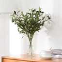 Waipfaru 5Pcs Olive Branches for Vases, Faux Olive Tree Branches with Lifelike Olives, Artificial Greenery Stems for Vases Centerpieces Floral Arrangements Decor, 18 Inch