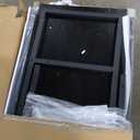 Aquzee Computer Desk with Hutch and Bookshelves, Large Leg Room 47 inch Width Black Desk with Space Saving Storage Shelves for Home Office,Study, Work, Easy Assemble