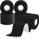 5 Rolls Kinesiology Tape 1.5inch x 16.4feet Waterproof Breathable Athletic Tape 5 Colors Uncut Kinetic Tape, Cotton Elastic Muscle Tape for Knee Wrists Ankle SportsBlack)