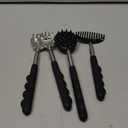 Gumry Versatile Back Scratcher - Portable Telescoping Extendable Back Massager Tool with Different Heads & Rubber Handles, Stocking Stuffers Birthday Gift for Men Fathers Dad Women - Black