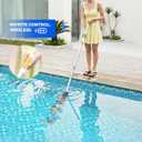 Wireless Remote Pool Vacuum, Cordless Pool Vacuum for Above Ground & Inground Pools, 18.5 GPM Powerful Suction, 75 Min Runtime, 69.3" Telescopic Pole for Spa & Hot Tub