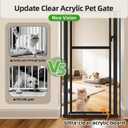 NiceTCU 56” Extra Tall Cat Gate for Doorway, 29.5-33.46" Wide Clear Gate