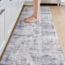 DEXI Kitchen Mats Cushioned Anti Fatigue, 23x86 Floor Padded Runner Rug Non Slip, Waterproof Standing Comfort Memory Foam for Front Sink Laundry, Blue