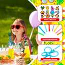 24 PCS Summer Drinking Crazy Straws for Kids Beach Ball Pool Flamingo Summer Themed Birthday Party Supplies Favors Decorations with 24 PVC Cute Charm, 2 Cleaning Brushes Reusable Straw