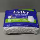 LivDry Adult Incontinence Underwear, Extra Absorbency Adult Diapers, Leak Protection, Medium, 19-Pack