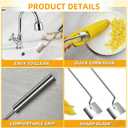 2PCS Corn Peeler, 2026 New Upgrade Corn Cob Peeler Stripper Cutter Remover,Stainless Steel Corn Stripping Tool for Corn on the Cob for Home Kitchen, Restaurant, Picnic