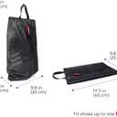 pack all Plus-Sized Shoe Bag for Travel, Water-Resistant Shoe Pouch for Gym, Odor-Resistant Soccer Cleats Bag for Sport (Black, 1-Pack)